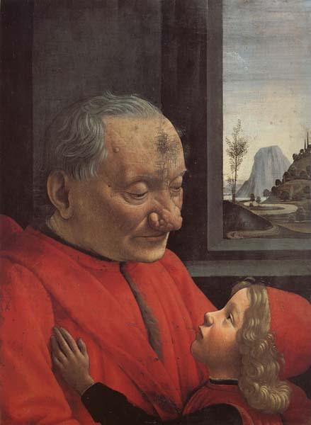 Domenicho Ghirlandaio Alter Mann mit einem kleinen jungen oil painting picture
